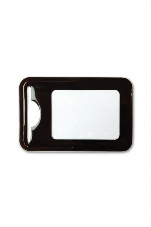 Porta badge da fissare sul capo di abbigliamento con cucitura